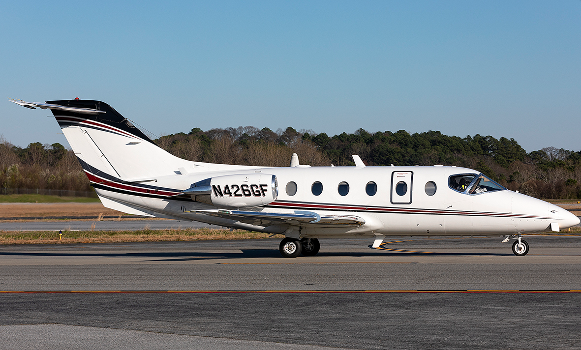 Photo of a PeachAir private jet on a runway